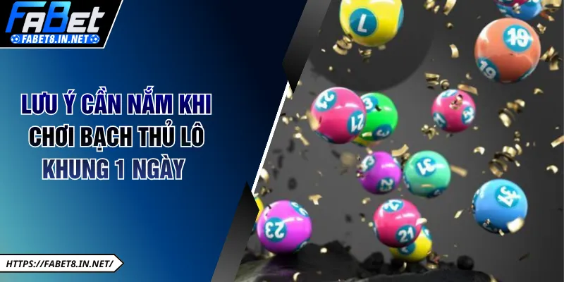 Lưu ý cần nắm khi chơi bạch thủ lô khung 1 ngày 